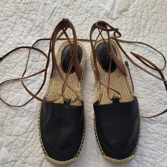 Coach Rita Espadrilles in Black Leather - Picture 4 of 7